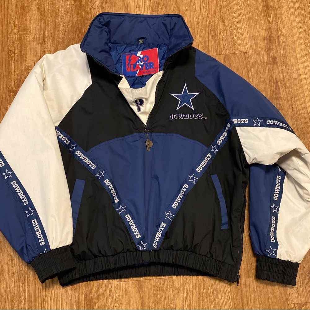 Vintage Pro Player Quilted Cowboys Pullover - Sz. XL